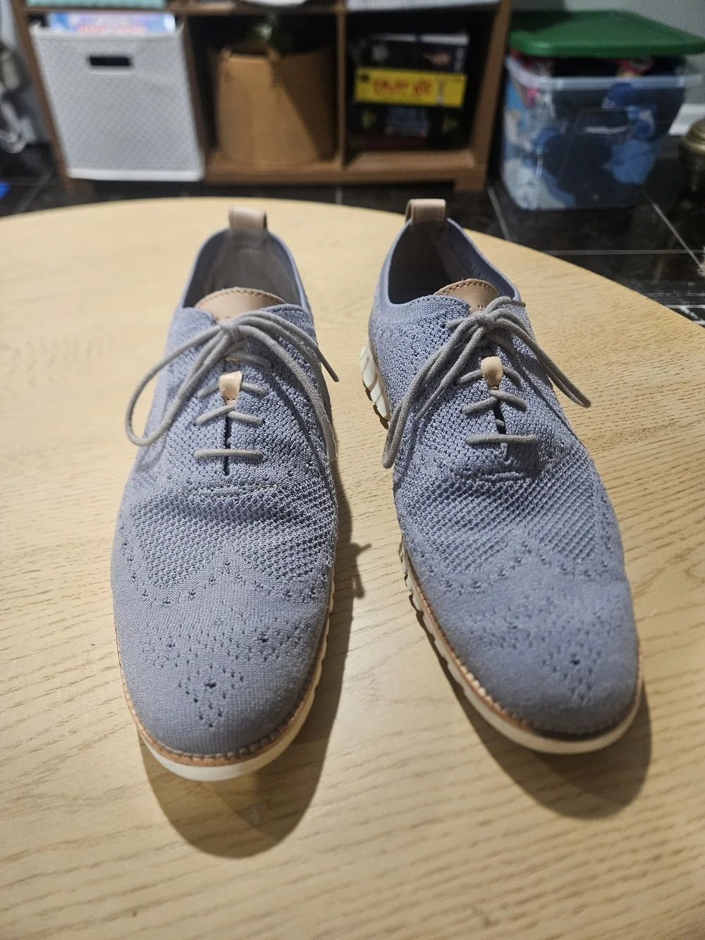 Cole Haan Zerogrand Wingtip Stitchlite Oxfords (Ironstone Gray). Size 10